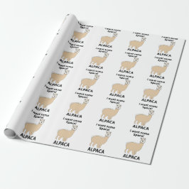 Papel De Presente Alpaca, quero um pouco de espaço