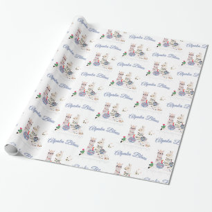 Papel De Presente Alpaka Blues