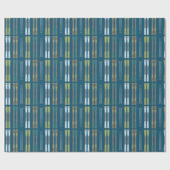 Papel De Presente Alpine Ski Gift Wrap  (Aberto)