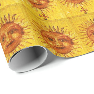 Papel De Presente ALVOS DE RENASCIMENTO ANTICOS 19/O Amarelo SUN