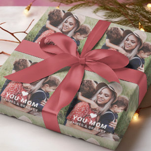 Papel De Presente Ama-te Mãe Foto Coração Dia das Mães