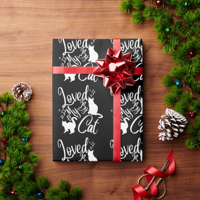 Papel De Presente Amado Pelo Meu Gato Em Branco (Presente de Natal)
