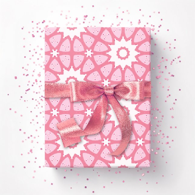 Papel De Presente Amal Star Lattice em Rosa (Criador carregado)