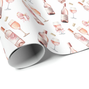 Papel De Presente Amante de Vinho Rosé