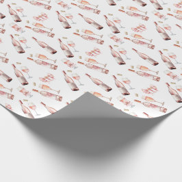 Papel De Presente Amante de Vinho Rosé