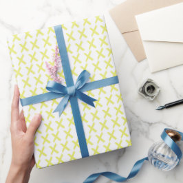 Papel De Presente Amante de X - Amarelo em Branco