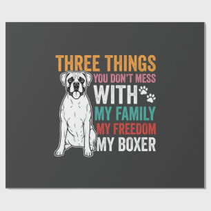 Papel De Presente Amante do cão da liberdade da família Boxer