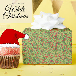 Papel De Presente Amante Moderno e Bonito Hollyberry