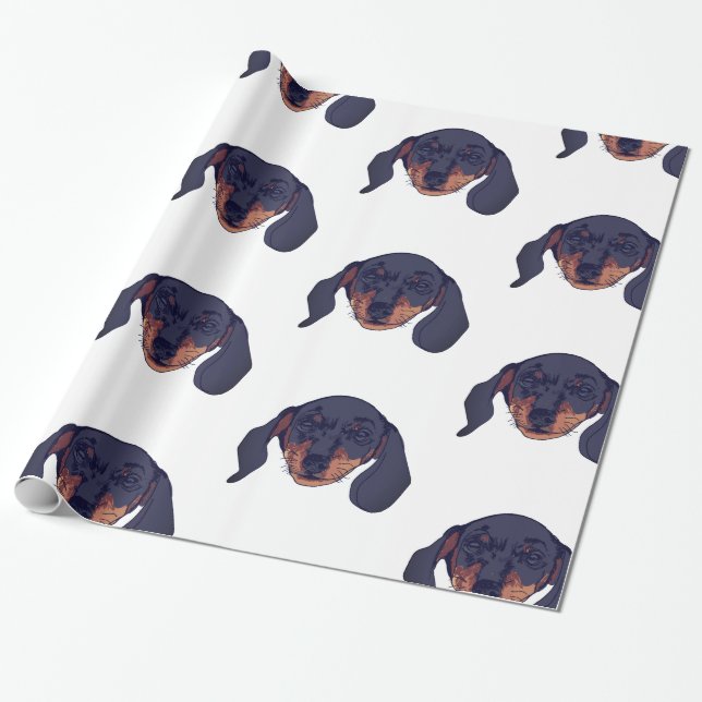 Papel De Presente Amantes de Dachshund (Desenrolado)