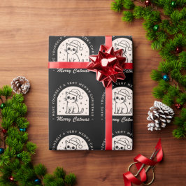 Papel De Presente Amantes de gatos desejos de Natal engraçados
