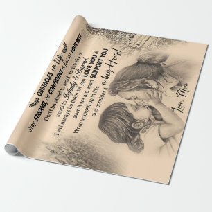 Papel De Presente Amantes Filhos À Minha Filha Amor Mãe