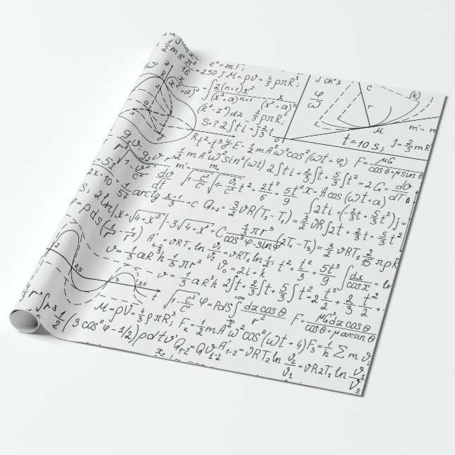 Papel De Presente Amantes Matemáticos, Fórmula de Matemática, Geek d (Desenrolado)