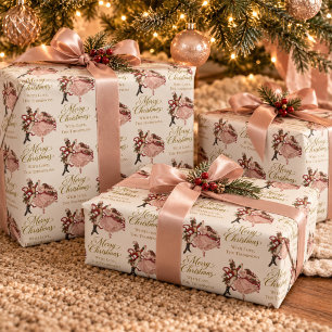 Papel De Presente Amaquebrador de Nozes de Natal Personalizado Vinta