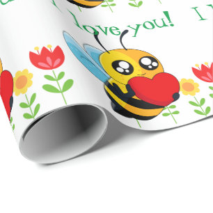 Papel De Presente Amar Abelha