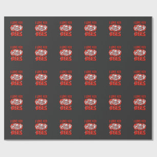 Papel De Presente Amar Abelhas Caveira Morcego Fantasma Sangue Gotej