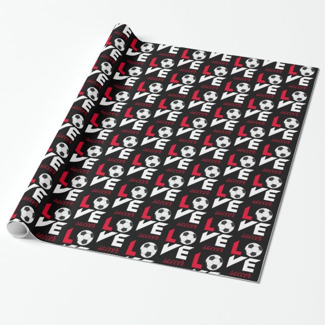 Papel De Presente Amar futebol (Desenrolado)