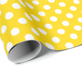 Papel De Presente Amarelo bolinhas do ônibus escolar