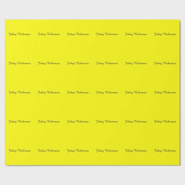 Papel De Presente Amarelo Brilhante Simples Elegante Profissional Mo (Aberto)