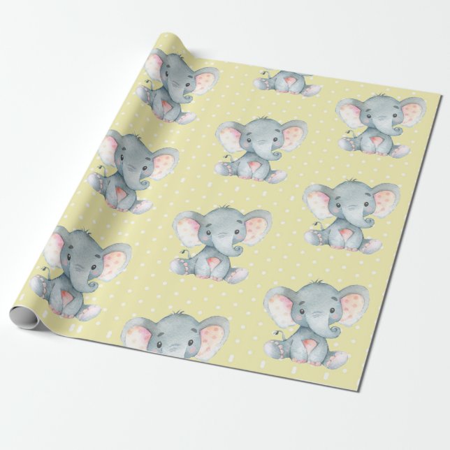 Papel De Presente Amarelo-e-Cinza-elefante-escura (Desenrolado)