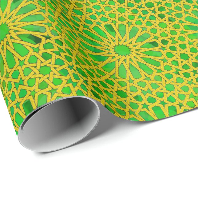 Papel De Presente Amarelo e verde de Tirazut (Ponta do rolo)