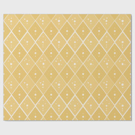 Papel De Presente Amarelo Mostarda Diamante Moderno Escandinavo 