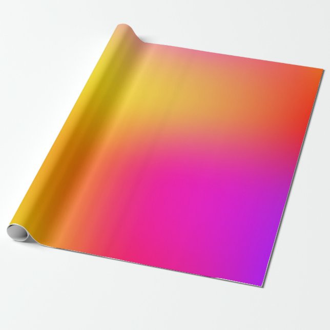Papel De Presente Amarelo Neon e Rosa (Desenrolado)