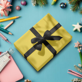 Papel De Presente Amarelo Sol Cor Sólida | Clássico | Elegante