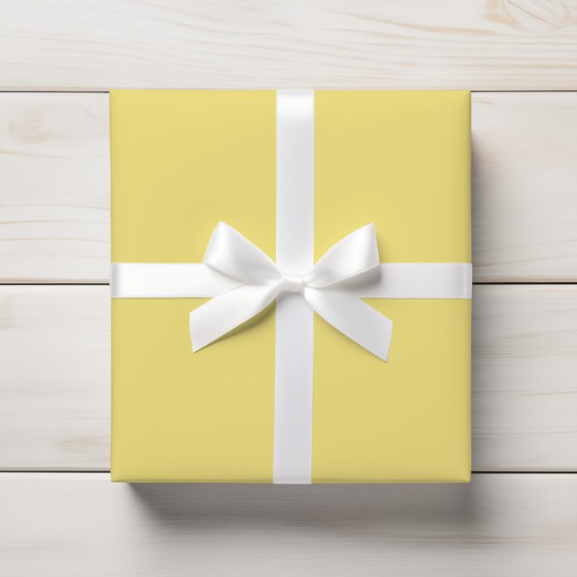 Papel De Presente Amarelo Sólido Pastel (Criador carregado)