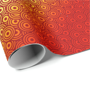 Papel De Presente Amarelo vermelho do fogo de Pescara
