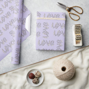 Papel De Presente Ame Amêndoas Na Lavanda