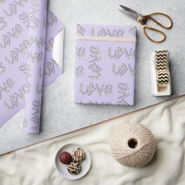 Papel De Presente Ame Amêndoas Na Lavanda (Artesanato)