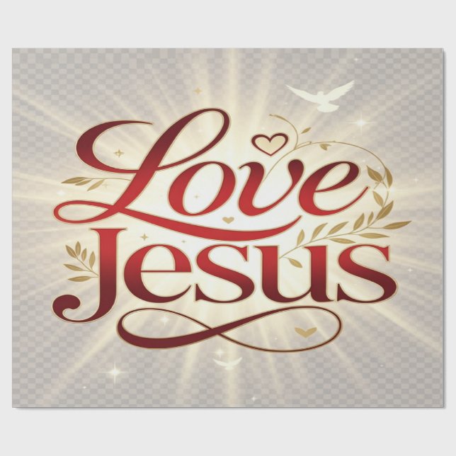 Papel De Presente Ame Jesus (Aberto)