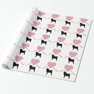 Papel De Presente ame nossos pugs