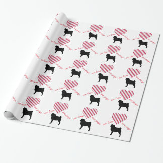 Papel De Presente ame nossos pugs