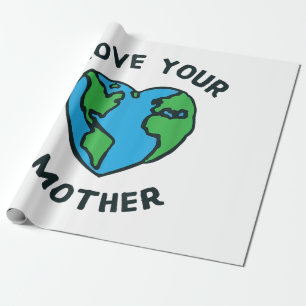 Papel De Presente Ame seu coração da Terra Mãe