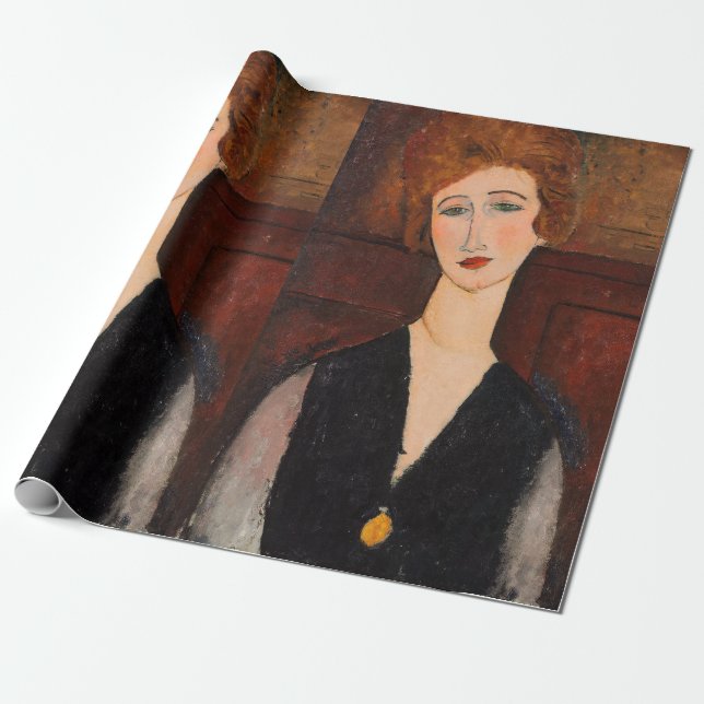 Papel De Presente Amedeo Modigliani - Retrato de uma Mulher (Desenrolado)