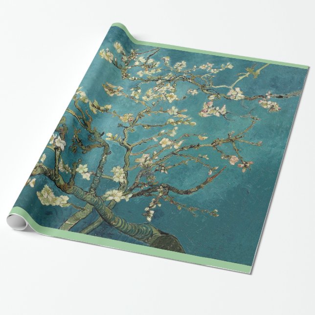 Papel De Presente Amendoeira em Flor, Vincent van Gogh (Desenrolado)