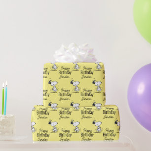 Papel De Presente Amendoins   Dança Feliz Snoopy
