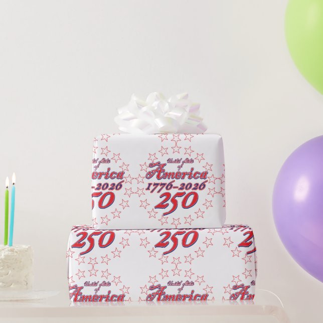 Papel De Presente América 250 (Presentes para festas)