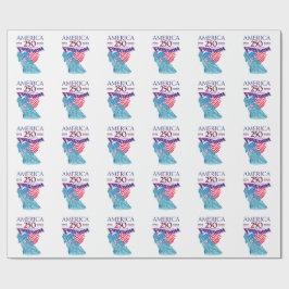 PAPEL DE PRESENTE AMÉRICA 250 ANOS DE LIBERDADE ESTATUA DA LIBERDADE