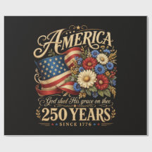 América 250 Anos Desde 1776 Presente Floral Patrió