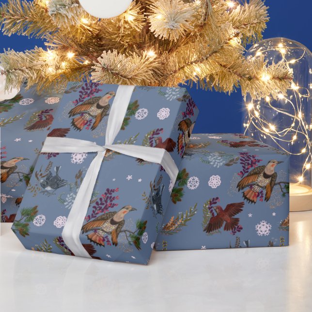 Papel De Presente American Bird Woodland Natal (Feriados)