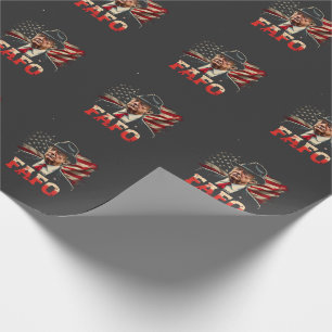 Papel De Presente American Donald Trump FAFO EUA Flag Patriotic