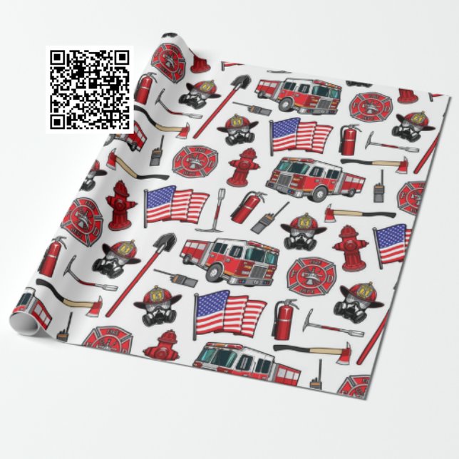 Papel De Presente American Firefighting Pattern (Criador carregado)