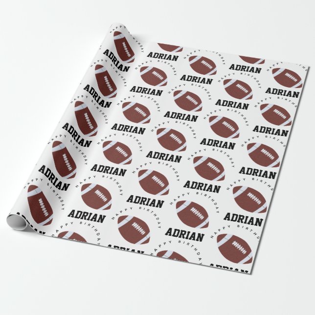 Papel De Presente American Football Gridiron Ball Aniversário (Desenrolado)
