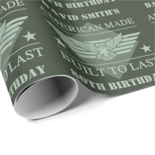 Papel De Presente American Made 80 Birthday