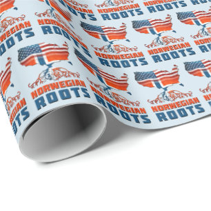 Papel De Presente American Norueguês Roots Gift Wrap