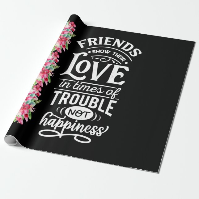 Papel De Presente Amigos Demonstram Seu Amor (Desenrolado)