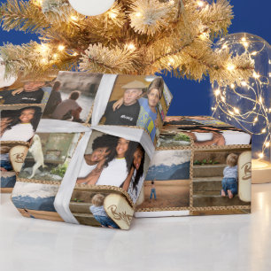 Papel De Presente Amigos do DIY 6 foto colagem de juta país BFF