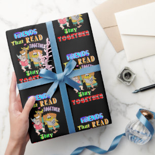 Papel De Presente Amigos Que Leram Juntos Fiquem Juntos